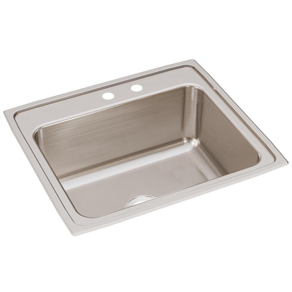 Lustertone Ss 25X22X10.3 Single Bowl Drop-In Sink With Quick-Clip